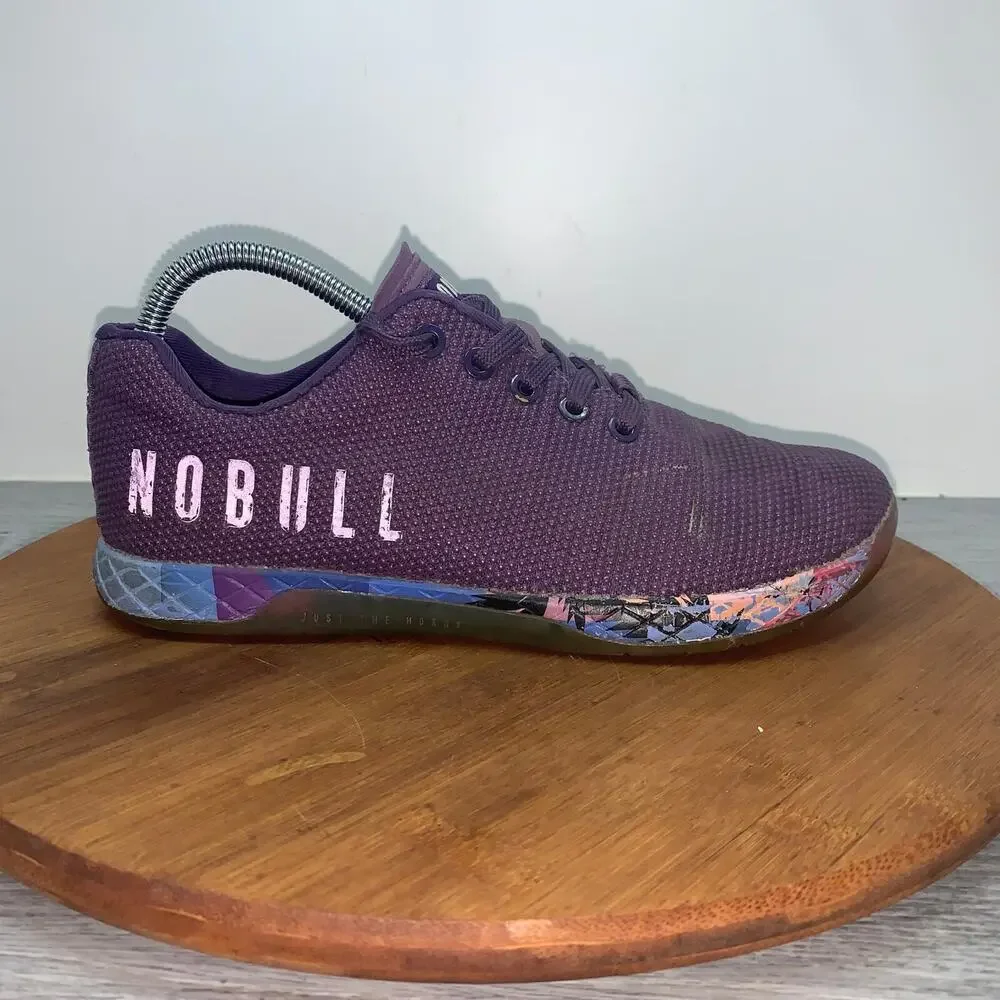 NOBULL Trainers Men’s 6.5 Women’s 8 Superfabric Gym Purple Shoes Colorful *FLAWS